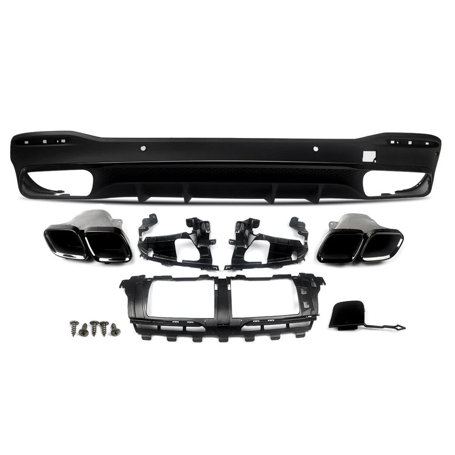 GLE - W167 Pre-Facelift: Gloss Black AMG Style Diffuser 19-23