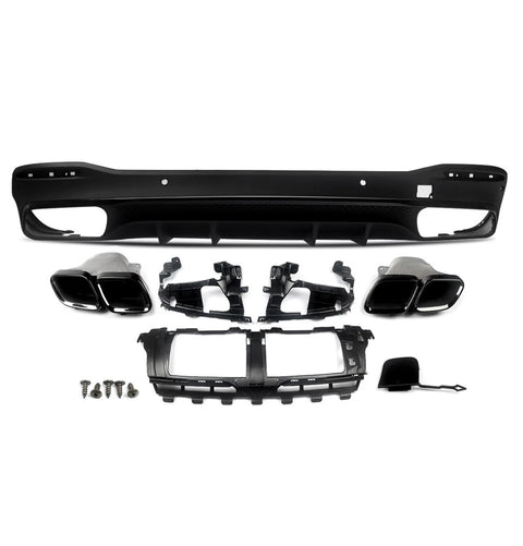 GLE - W167 Pre-Facelift: Gloss Black AMG Style Diffuser 19-23