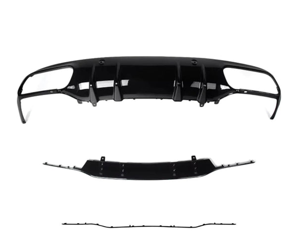 C Class - C205 Coupe: Gloss Black Rear Diffuser 14-21