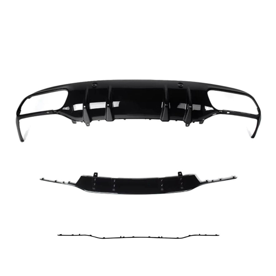 C Class - C205 Coupe: Gloss Black Rear Diffuser 14-21