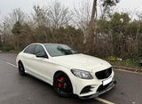 C Class - W205/C205 Facelift: Gloss Black AMG Style Front Splitter 19-21