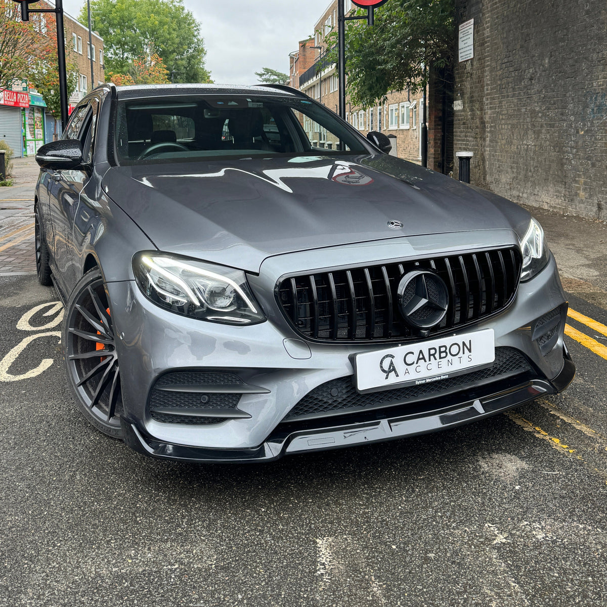 E Class - W213/C238: Gloss Black Front Splitter 2016-2020