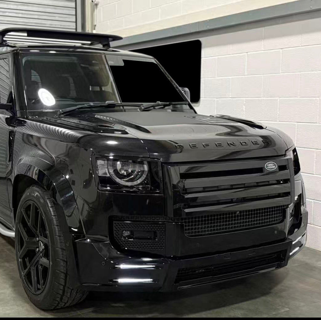 For Defender 90/110 - L663: Gloss Black LM Wide Track Style Body Kit 20+