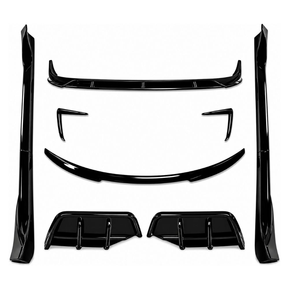 Tesla - Model Y: Gloss Black V1 Full Body Kit 25+