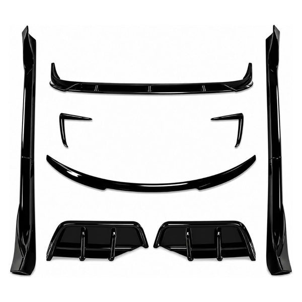 Tesla - Model Y: Gloss Black V1 Full Body Kit 25+