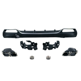 GLE - W166: 63 Style Gloss Black Rear Diffuser 15-18