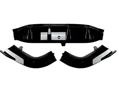 GLC - X254: Gloss Black V1 Style Rear Diffuser 23+
