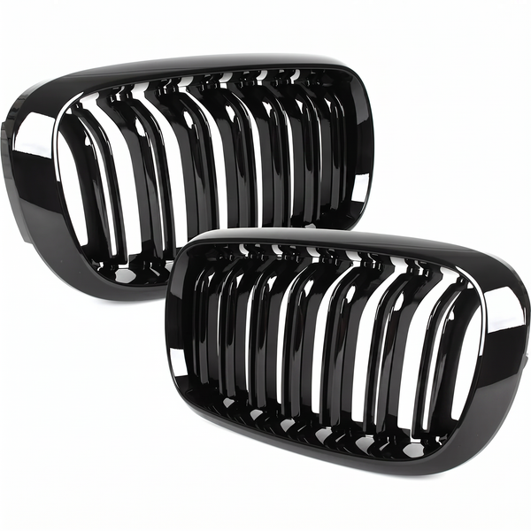 X5 - F15: Gloss Black Double Slat Grill 14-18