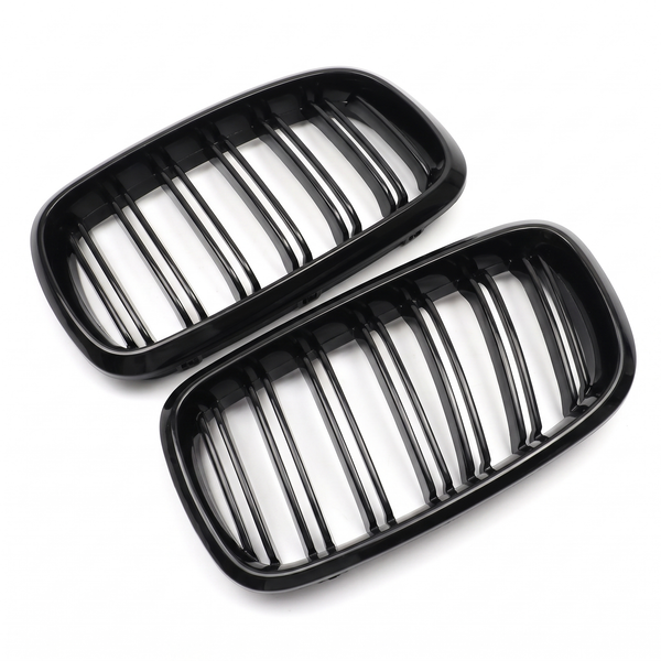X5 - F15: Gloss Black Double Slat Grill 14-18