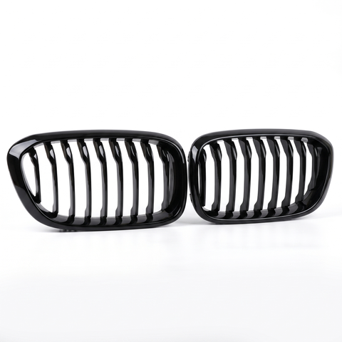 1 Series - F20/F21 Facelift LCI: Gloss Black Single Slat Grill 15-19