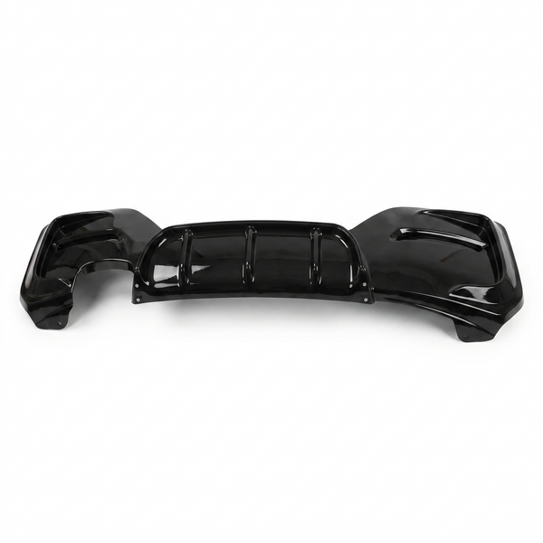 1 Series - F20/F21 Facelift: Gloss Black Twin Exhaust Diffuser 15-19