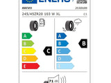 EU tyre label - Arivo Ultra ARZ5 245/45 ZR20 103W XL - fuel C, wet grip B, noise 71dB