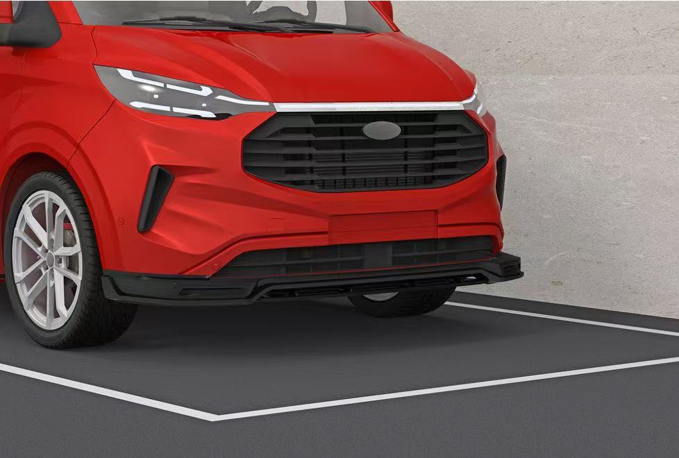Ford Transit Custom MK2: Primed Front Splitter with LED DRL 24+
