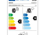 EU tyre label - Arivo Premio Sport 6 245/35 ZR20 95Y XL - fuel C, wet grip B, noise 70dB
