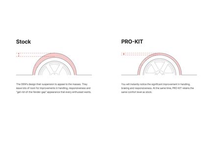 Eibach Pro-Kit performance lowering springs technical illustration