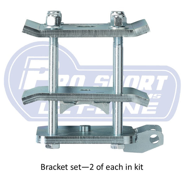 Prosport shackle kit bracket detail for VW Caddy MK3 2KA