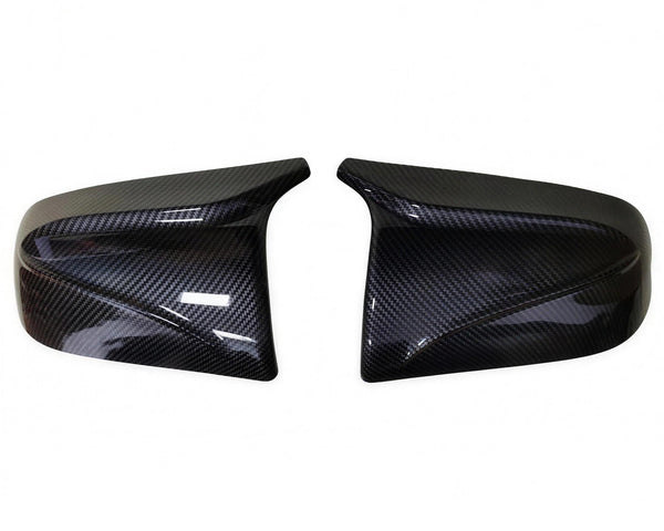 Carbon Fibre Look M Style Wing Mirror Covers for Tesla Model 3 2019-2021 - product view | Carbon Accents