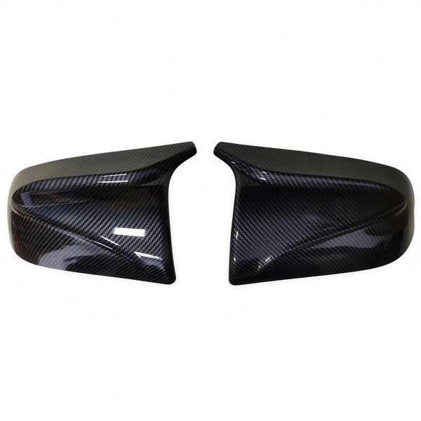 Carbon Fibre Look M Style Wing Mirror Covers for Tesla Model 3 2019-2021 - product view | Carbon Accents