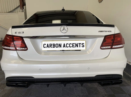 E Class - W212: Gloss Black AMG Style Spoiler 10-16 - Carbon Accents