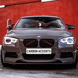 1 Series - F20/F21 PRE-LCI: Gloss Black Grill Single Slate 2011-2015 - Carbon Accents