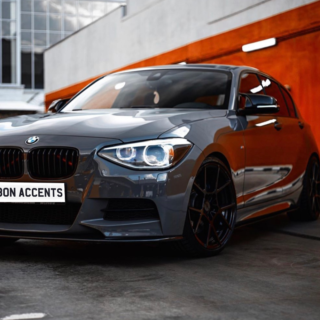 1 Series - F20/F21 PRE-LCI: Gloss Black Grill Single Slate 2011-2015 - Carbon Accents