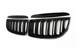 3 Series - E90 Pre-Facelift: Gloss Black Double Slat Front Grill 06-08