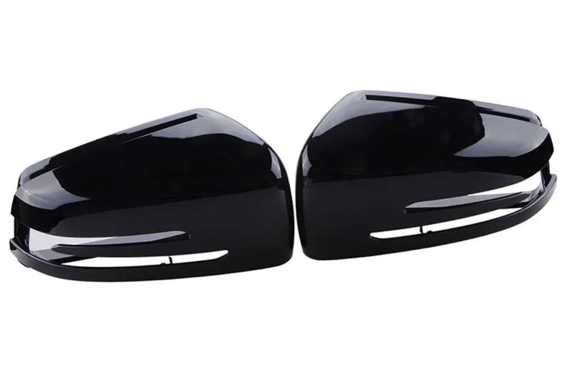 E Class - W212: Gloss Black Wing Mirror Covers 10-16
