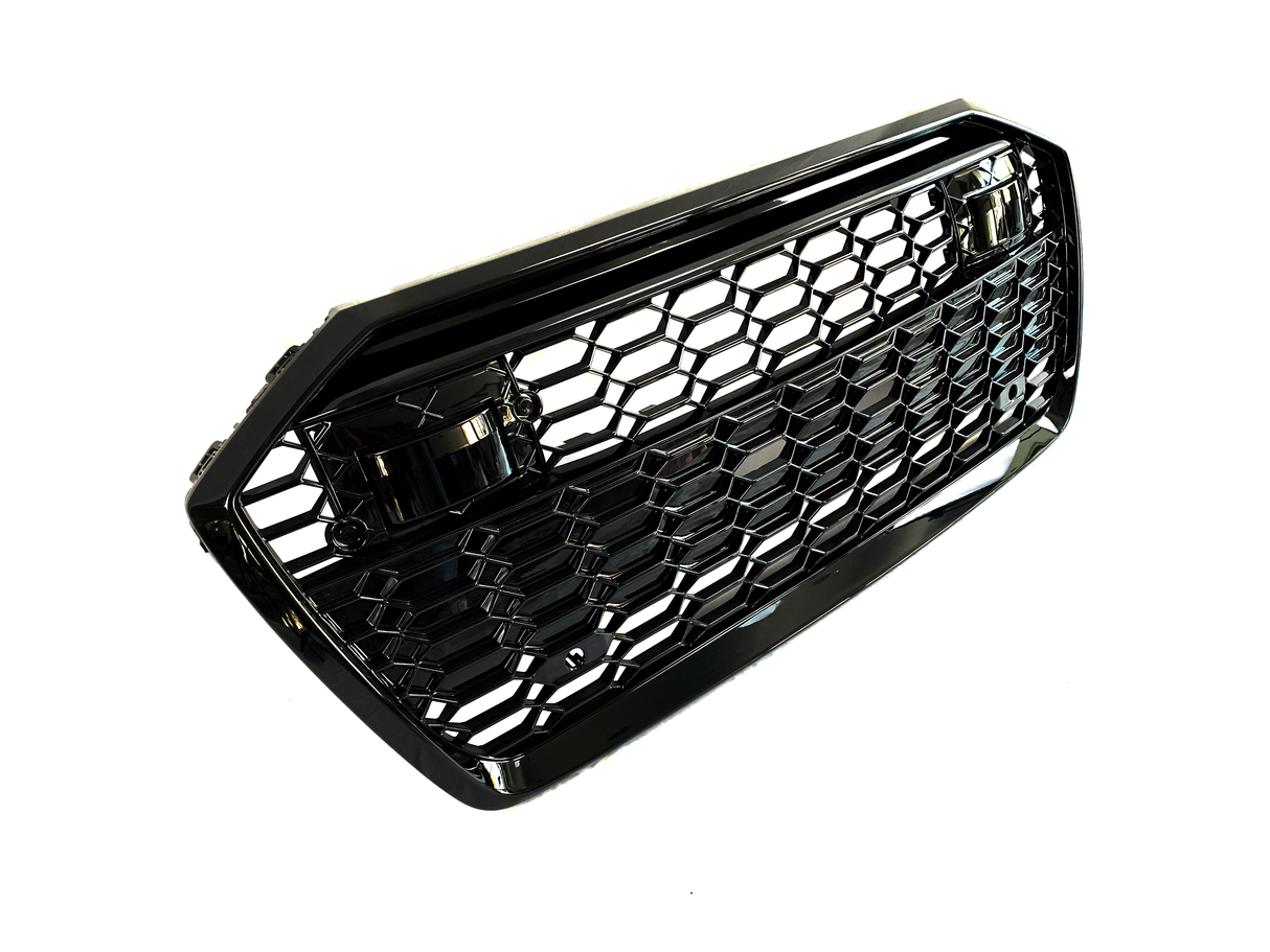 A6 - C8: Gloss Black Honeycomb Style Grill 18-22