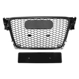 A4 - B8 Front Grill RS Honeycomb Gloss Black RS4 S4 S 08-12 - Carbon Accents