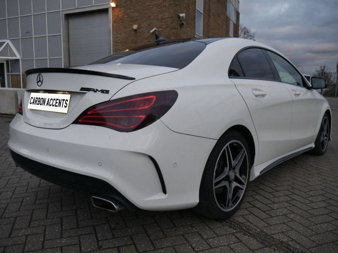 C Class - CLA W117: Gloss Black AMG Style Spoiler - Carbon Accents