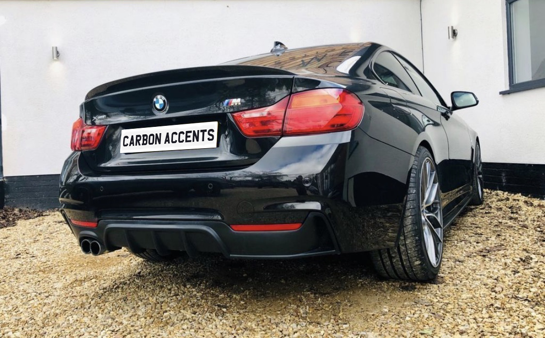 4 Series - F32: Gloss Black Performance Style Spoiler - Carbon Accents