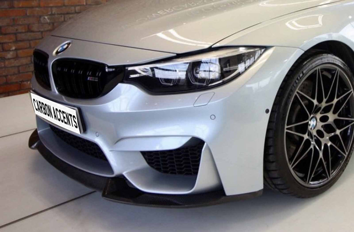 M3/M4 - F80/F82/F83: Gloss Black CS Style Front Splitter 14-19