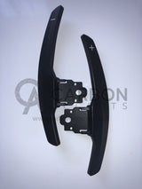 F/M Series: Black Aluminium Paddle Shifters - Carbon Accents