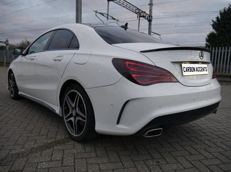 C Class - CLA W117: Gloss Black AMG Style Spoiler - Carbon Accents