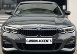 3 Series - G20: Gloss Black 1 Slate Grills - Carbon Accents