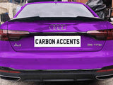 A purple Audi A4 with 