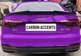 A4 - B9: Gloss Black V Style Spoiler - Carbon Accents