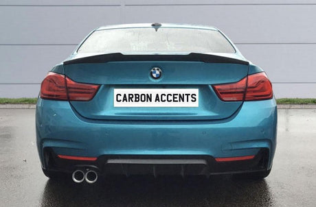 4 Series - F32: Gloss Black M4 Style Spoiler - Carbon Accents