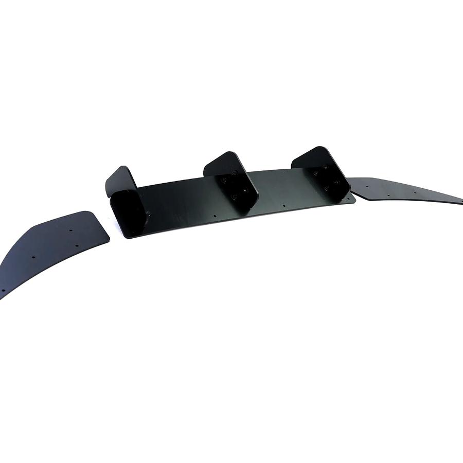 Black, angular car diffuser with three mounting brackets attached, placed against a white background; no text present.