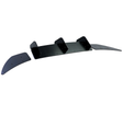 Black, angular car diffuser with three mounting brackets attached, placed against a white background; no text present.