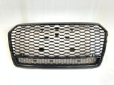 A7 - C7.5 Facelift: Gloss Black Badgeless Honeycomb Style Grill 15-18