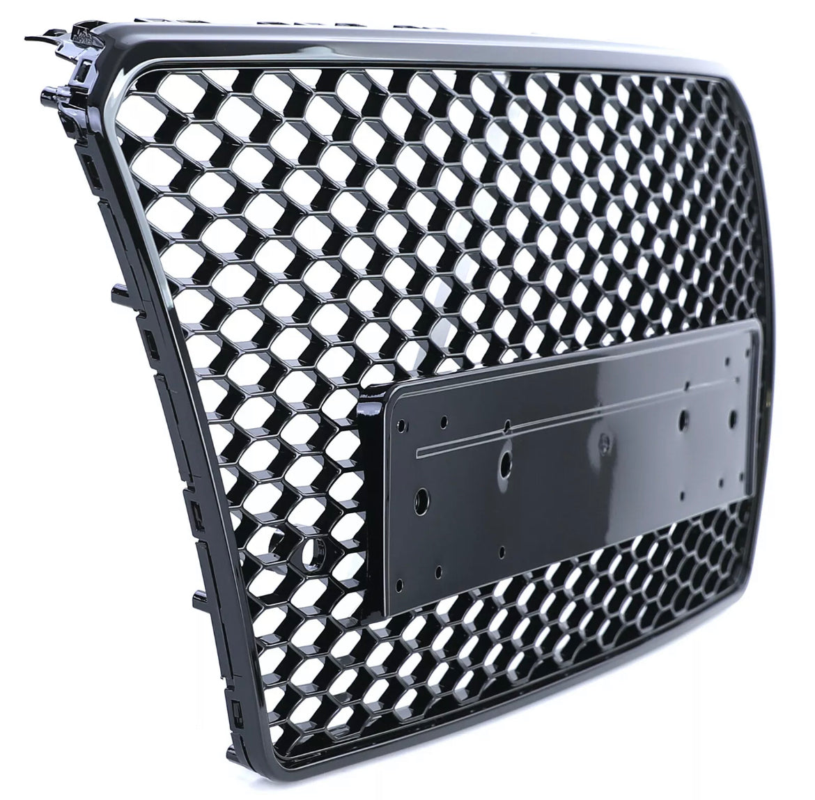 A7 - C7 Pre-Facelift: Gloss Black Badgeless Honeycomb Style Grill 10-14