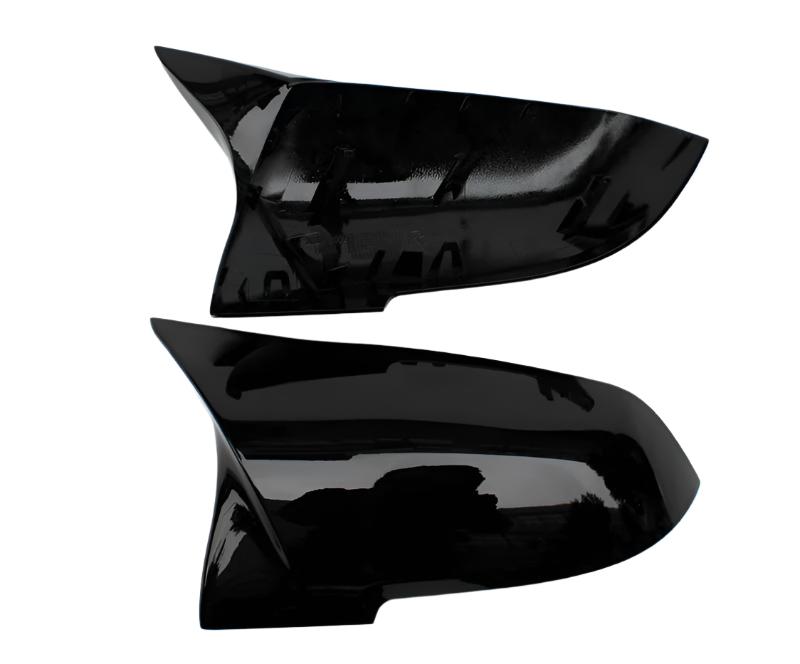 M Style Gloss Black Wing Mirror Cover -  1 Series/2 Series/3 Series/4 Series - Carbon Accents