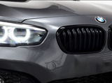 1 Series - F20/F21 Facelift LCI: Gloss Black Single Slat Grill 15-19