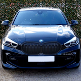 1 Series - F40: Gloss Black Grill Double Slat 20+