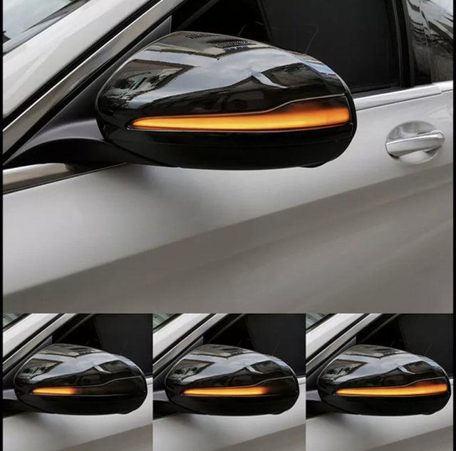 S Class - W221:  Dynamic Mirror Indicator Lights - Carbon Accents
