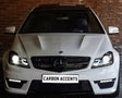 C Class - W204: Gloss Black C63 AMG Style Grills - Carbon Accents