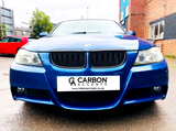 3 Series - E90 Pre-Facelift: Gloss Black Double Slat Front Grill 06-08