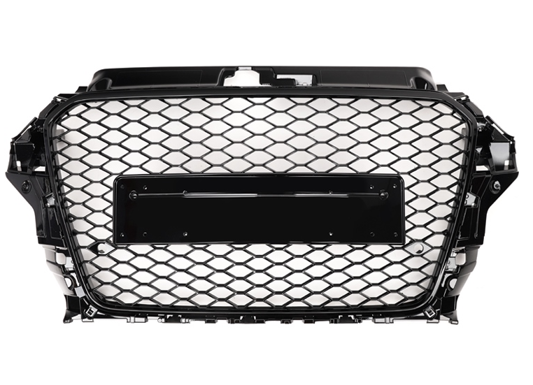 A3 - 8V: RS Honeycomb style Badgeless Grills 13-16 - Carbon Accents