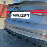 A3 - 8VS: Gloss Black V Style Spoiler 13-20 - Carbon Accents